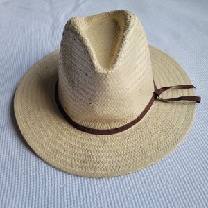 BRIXTON Women's Natural Valley Sun Hat One Size Fedora Straw Packable
